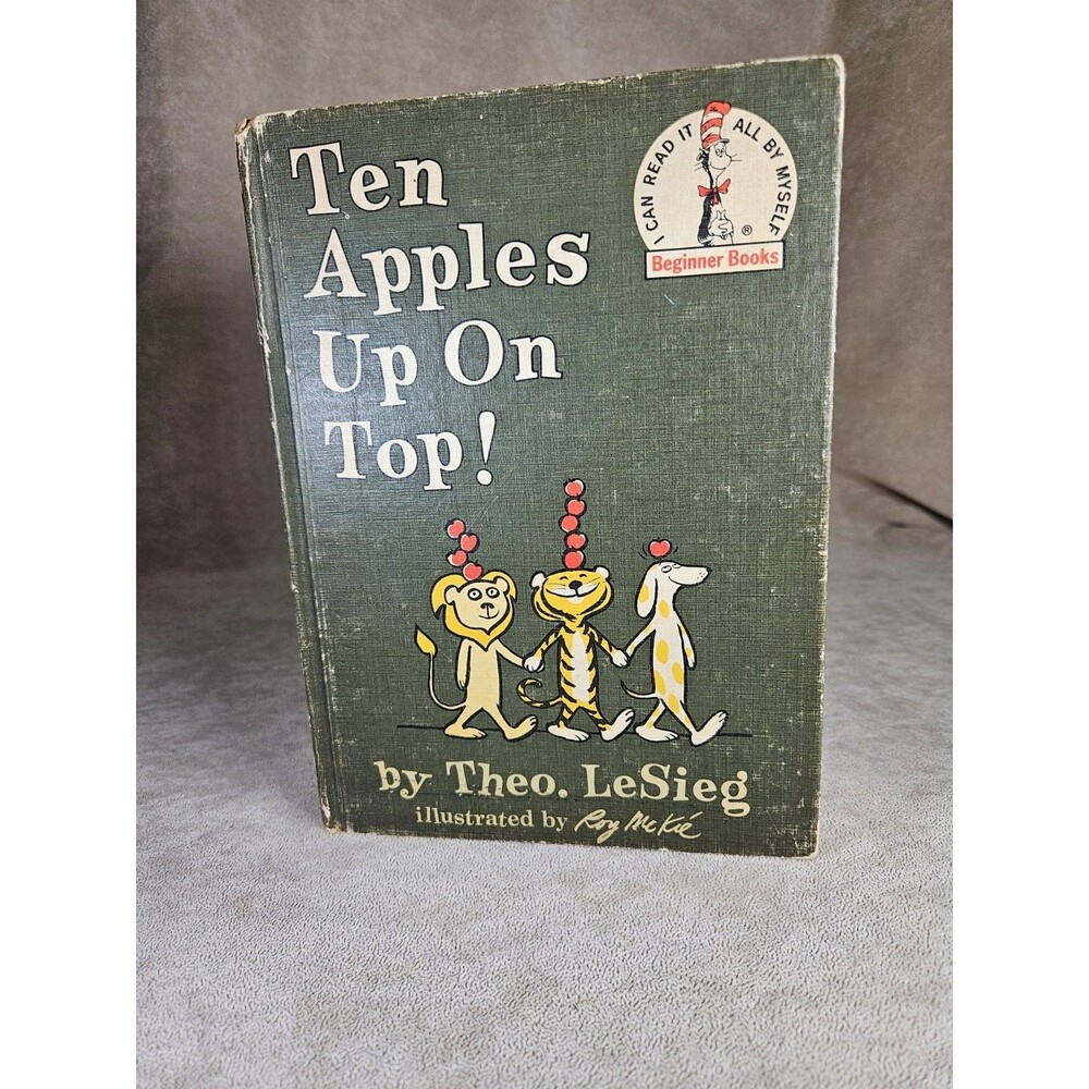 Theo. LeSieg Ten Apples Up On Top! Hardcover Illustrated Book 1961 Random House